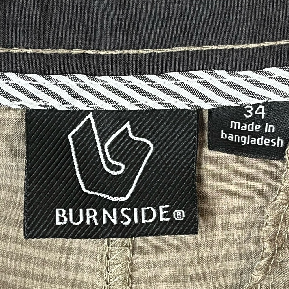 Burnside Hybrid Series Land+Sea men’s shorts in khaki, size 34, length 21” - Picture 4 of 8